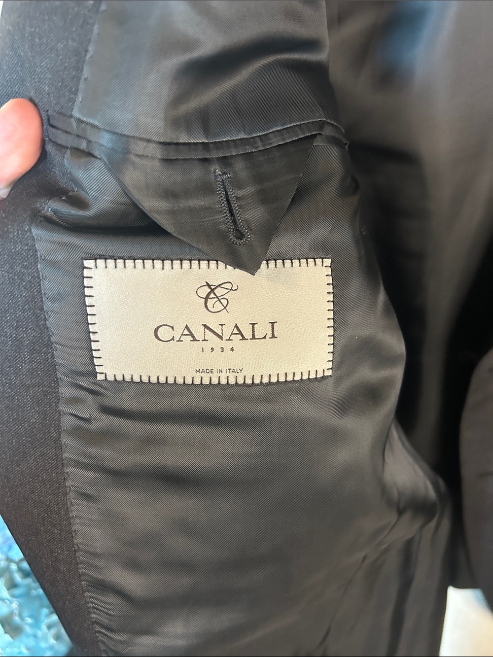Canali Charcoal gray suit coat 46L